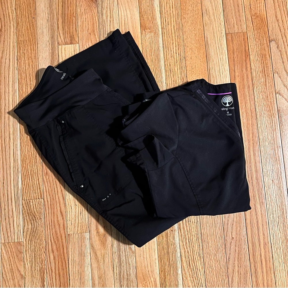 Healing Hands Black Scrub Set Size Medium